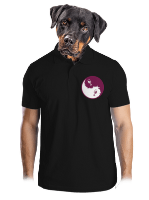 Jin Jang víno pánska polokošeľa Black