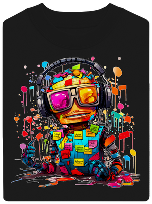 Workaholic robot unisex mikina bez kapucne Black