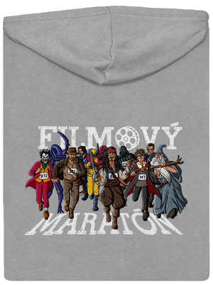 Filmový maratón pánska mikina na zips Light Melange