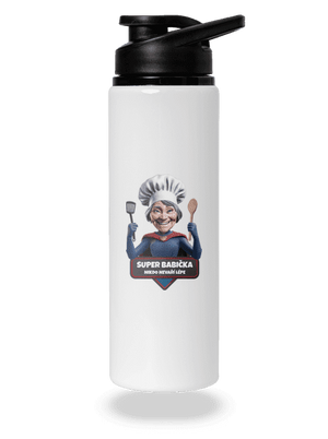 Super babička flaša na vodu White