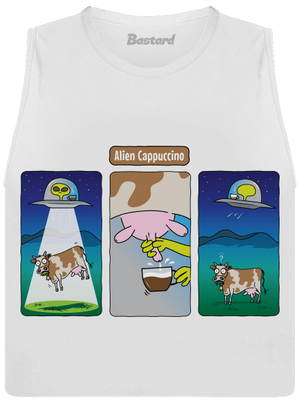 Alien Cappuccino dámske tielko voľné White