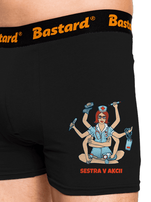 Sestra v akcii boxerky Black