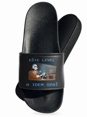 Ešte level šľapky Black