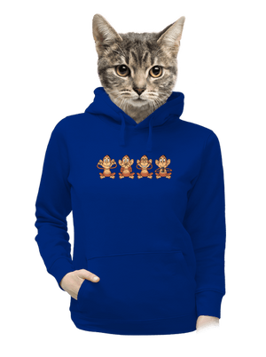 Opička s mobilom dámska mikina klokanka Royal Blue Mal