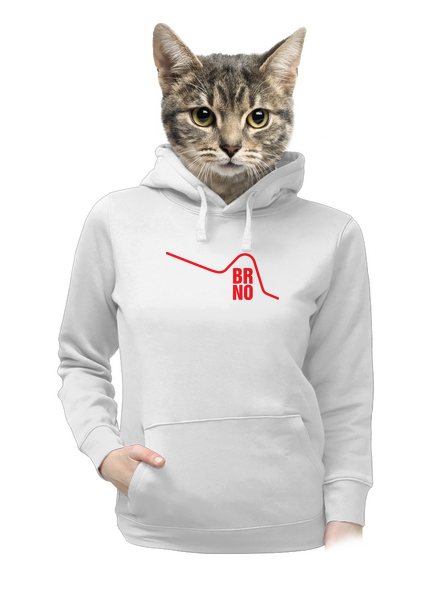 Brno dámska mikina klokanka White