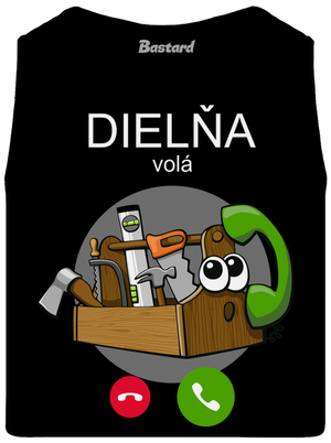Dielňa volá pánske tielko Black