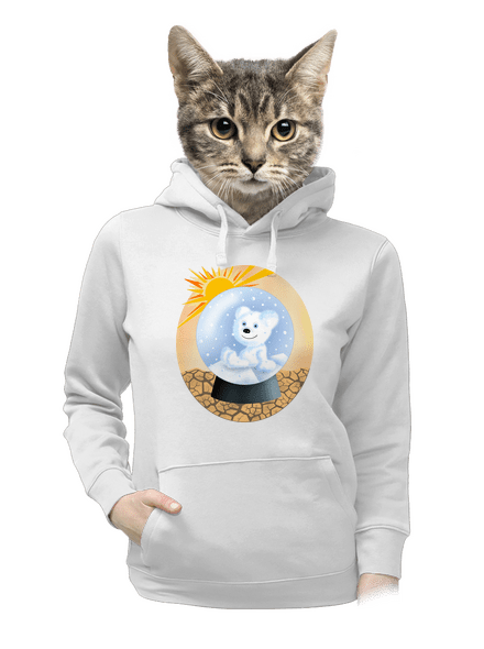 Medveď v guli dámska mikina klokanka White