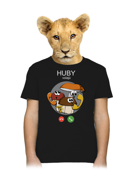 Huby volajú detské tričko Black