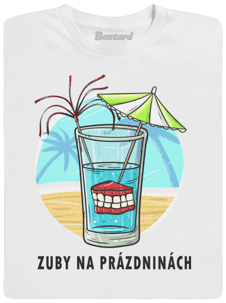 Zuby na prázdninách pánske dlhý rukáv White