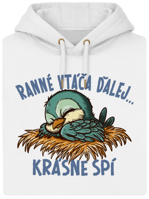 Ranné vtáča spí unisex mikina premium Snowwhite