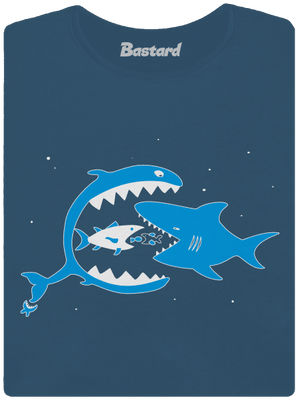 Rybky dámske tričko prémium Petrol Blue