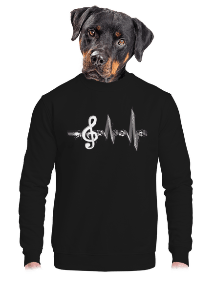 Žijem muzikou unisex mikina bez kapucne Black