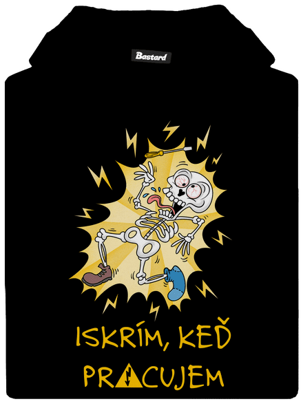 Iskrím detská mikina klokanka Black