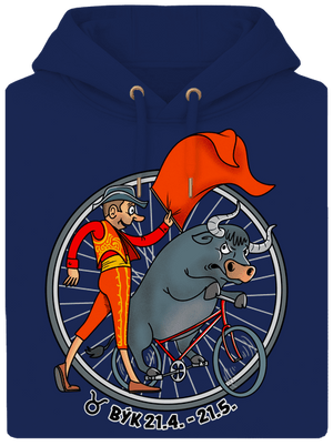 Cyklistický horoskop: Býk unisex mikina premium Navy