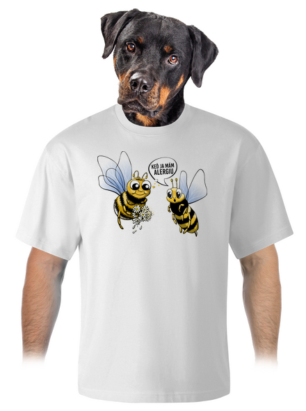 Alergická včielka unisex tričko oversized White