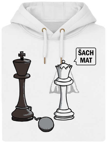 Šach mat unisex mikina premium Snowwhite