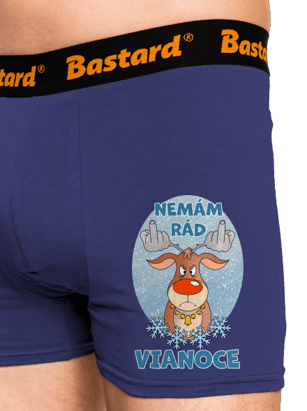 Nemám rád Vianoce boxerky Blue Navy