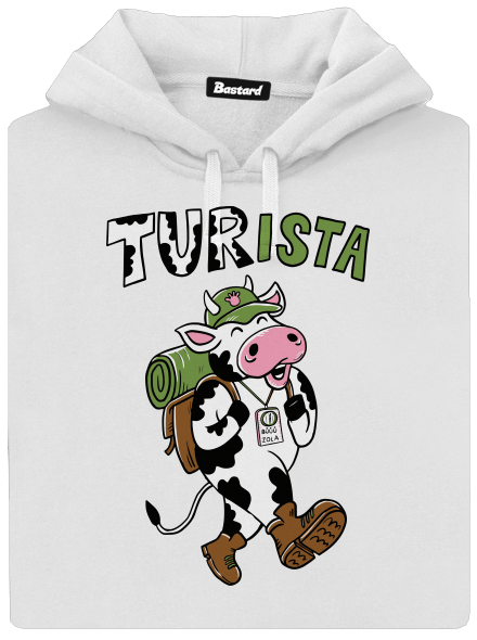 Tur na cestách dámska mikina klokanka White