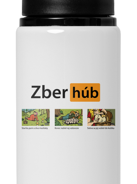 Zber húb flaša na vodu White