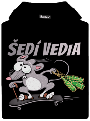 Šedí vedia - myšiak detská mikina klokanka Black