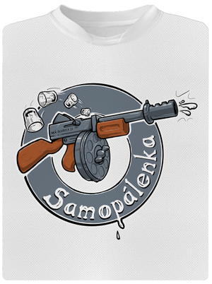 Samopálenka pánske športové tričko White