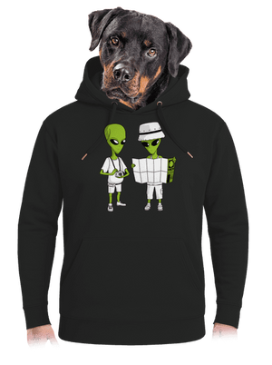 Mimozemšťania unisex mikina premium Dark Black