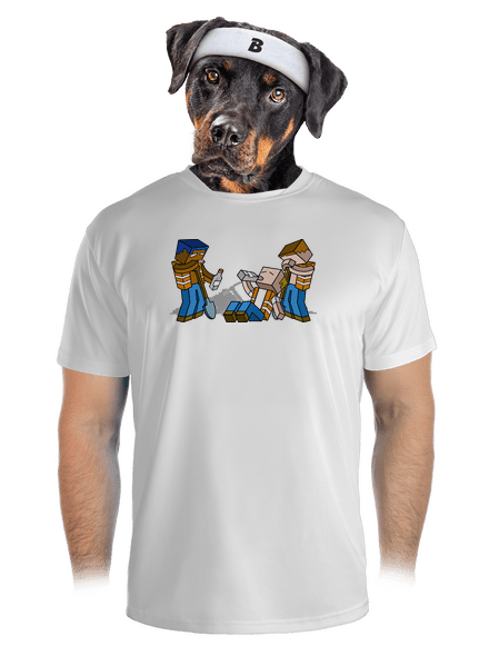 Real Minecraft pánske športové tričko White
