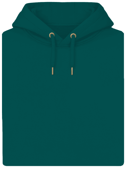 Bez potlače unisex mikina premium Emerald Green