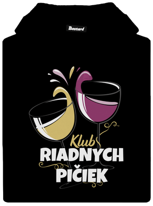 Klub riadnych pičiek pánska mikina klokanka Black