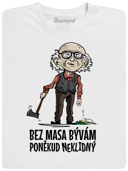 Neklidný bez masa pánske tričko White