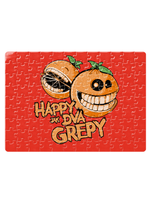 Happy grepy puzzle White