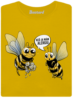 Alergická včielka dámske tričko Yellow