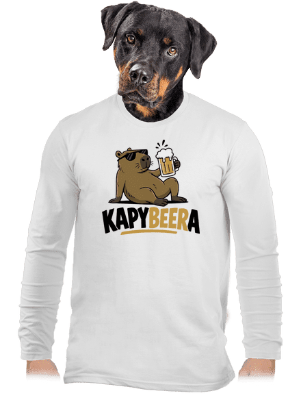 Kapybeera pánske dlhý rukáv White