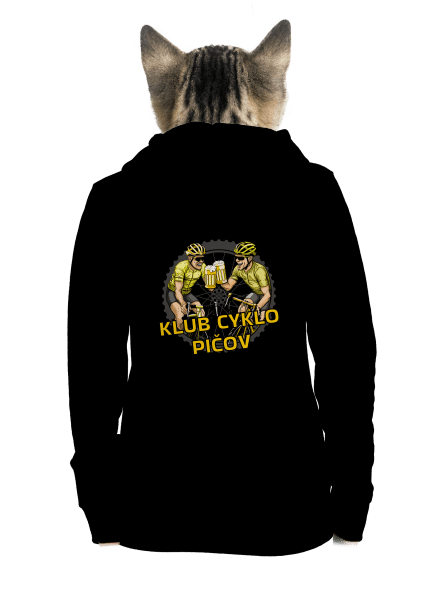 Klub cyklo pičov dámska mikina na zips Black