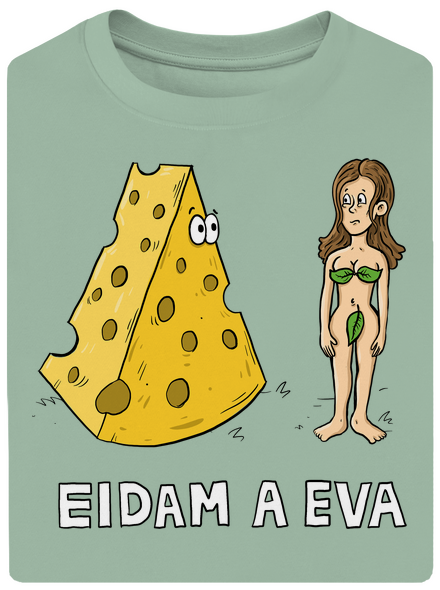 Eidam a Eva unisex tričko oversized Sage