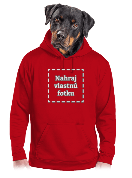 Vlastná potlač pánska mikina klokanka Red