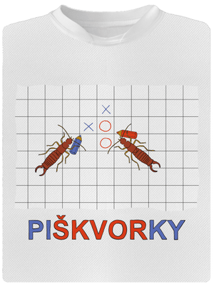 Škvorí piškvorky detské športové tričko White