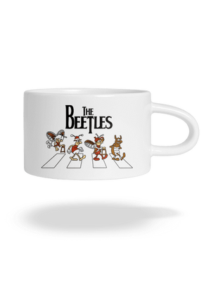 Beatles hrnček makronka White