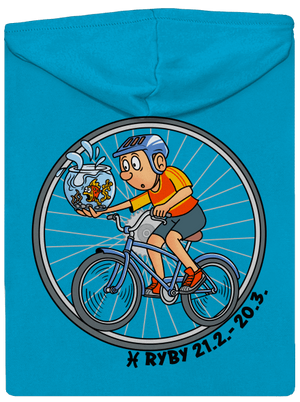 Cyklistický horoskop: Ryby dámska mikina na zips Blue Atol