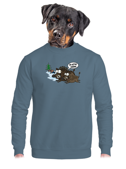 Ja už ho vidím unisex mikina bez kapucne Nordic Blue