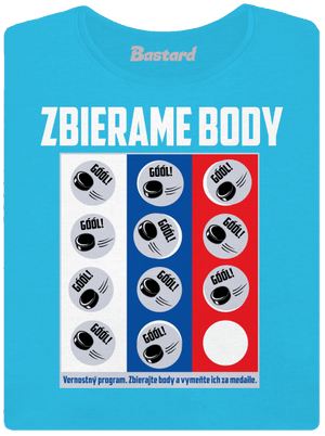 Zbierame body - hokej dámske tričko Blue Atol