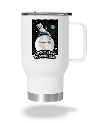 Introvert na dovolenke termohrnček White