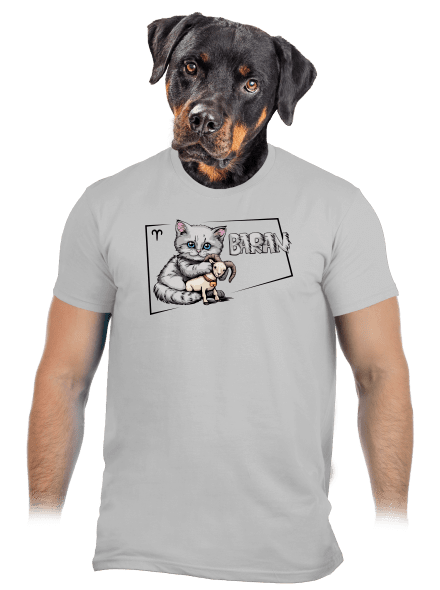 Mačací horoskop: Baran pánske tričko Pacific Grey