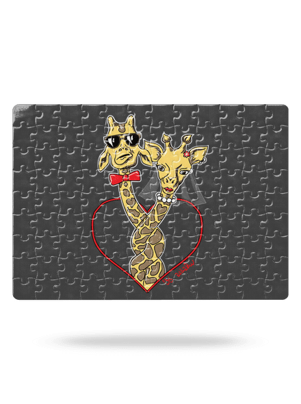 Žirafy vo zväzku puzzle White