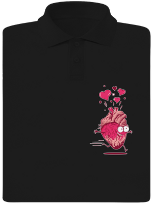 Zamilované srdiečka pánska polokošeľa Black