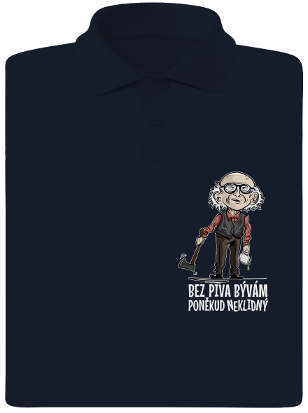 Neklidný bez piva pánska polokošeľa Navy Mal