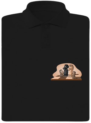 Šachová rodina pánska polokošeľa Black