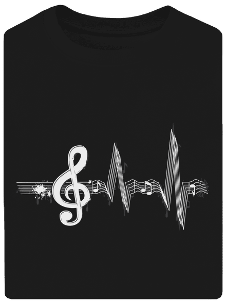Žijem muzikou unisex tričko oversized Black