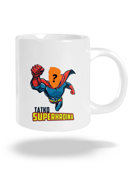 Tatko superhrdina veľký hrnček White