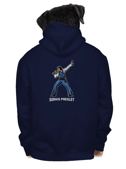 Servis Presley pánska mikina na zips Navy